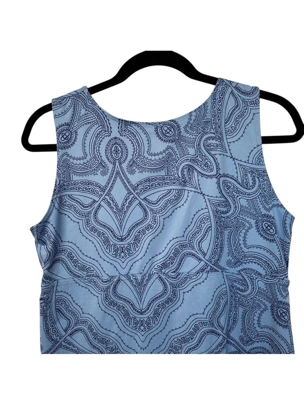 Patagonia Bandha Top Raja Railroad Blue Yoga Tank Shelf Bra Paisley Large - Picture 5 of 10